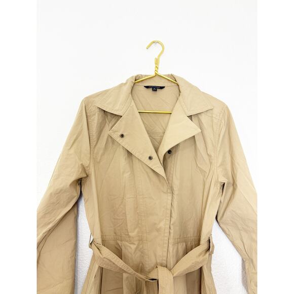 Banana Republic Poplin Jumpsuit Size Small Utility Tan Flightsuit Oversized Chic - Picture 4 of 14